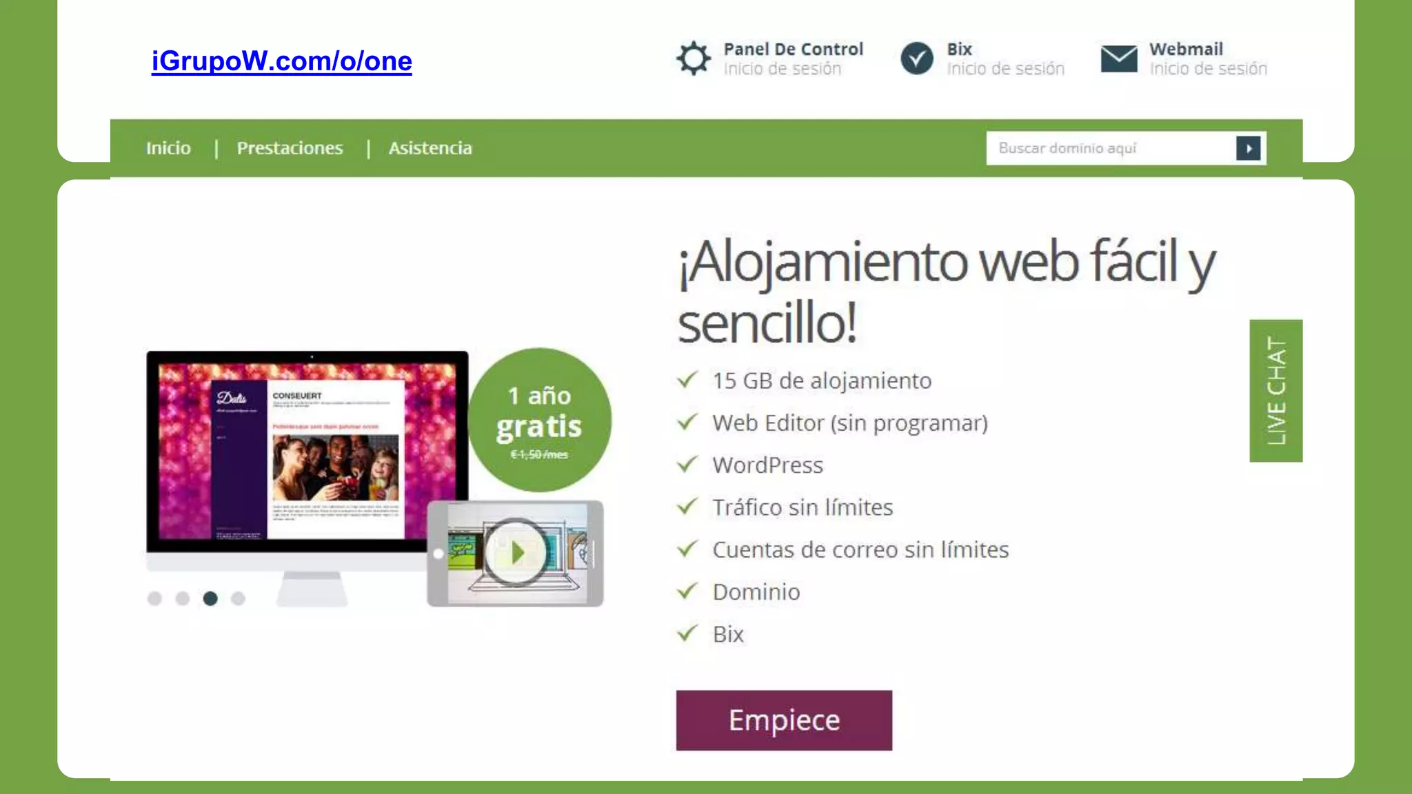 iGrupoW.com/o/one