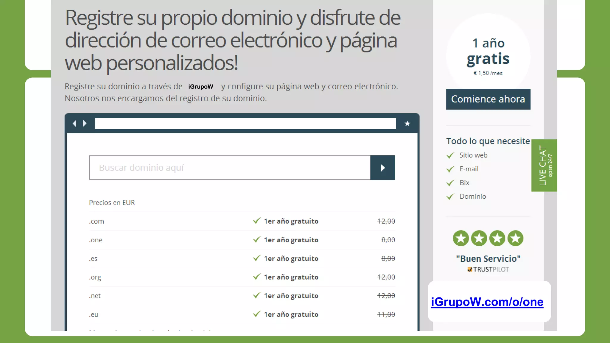 iGrupoW.com/o/one
iGrupoW