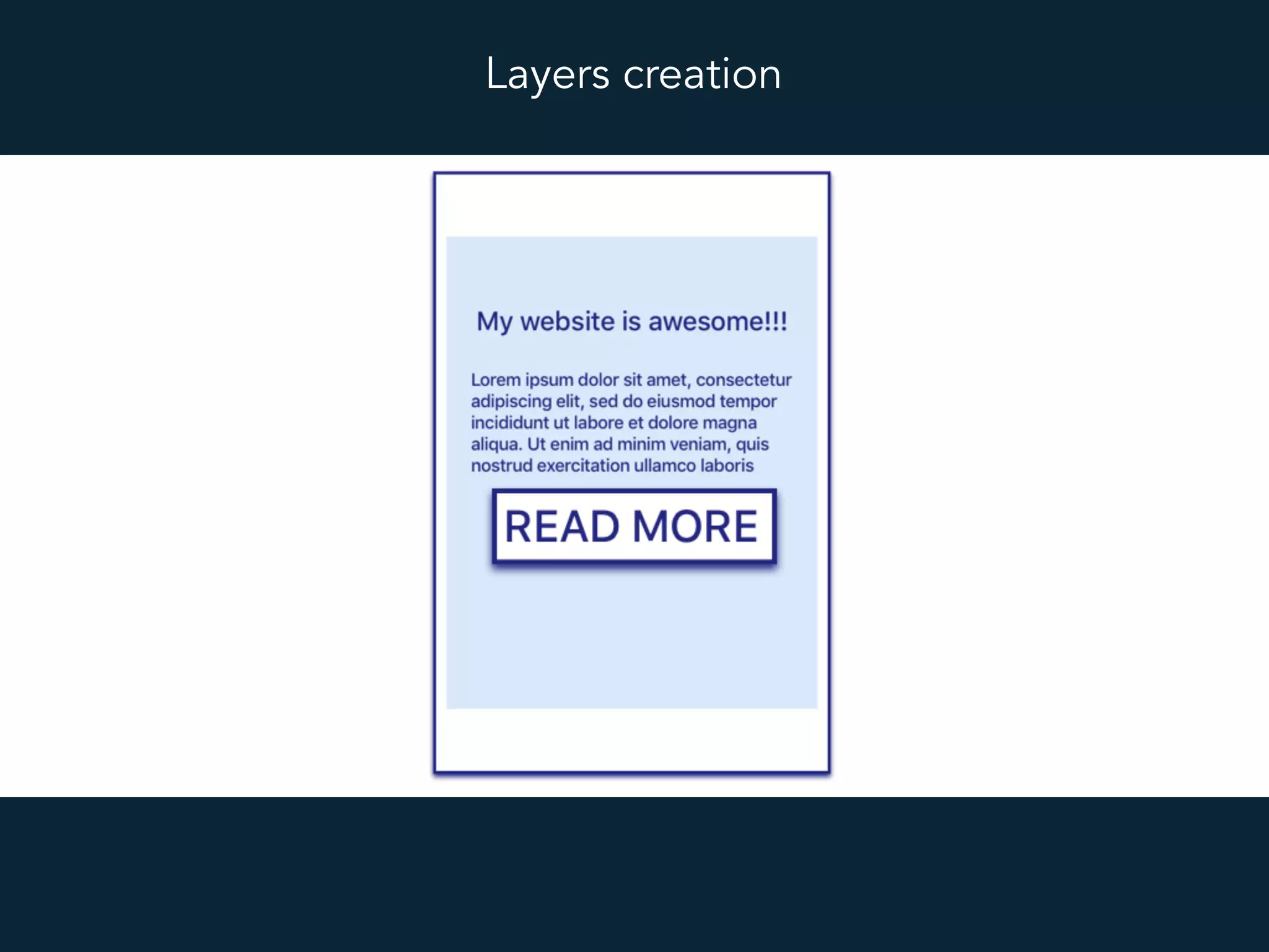 Layers creation
 