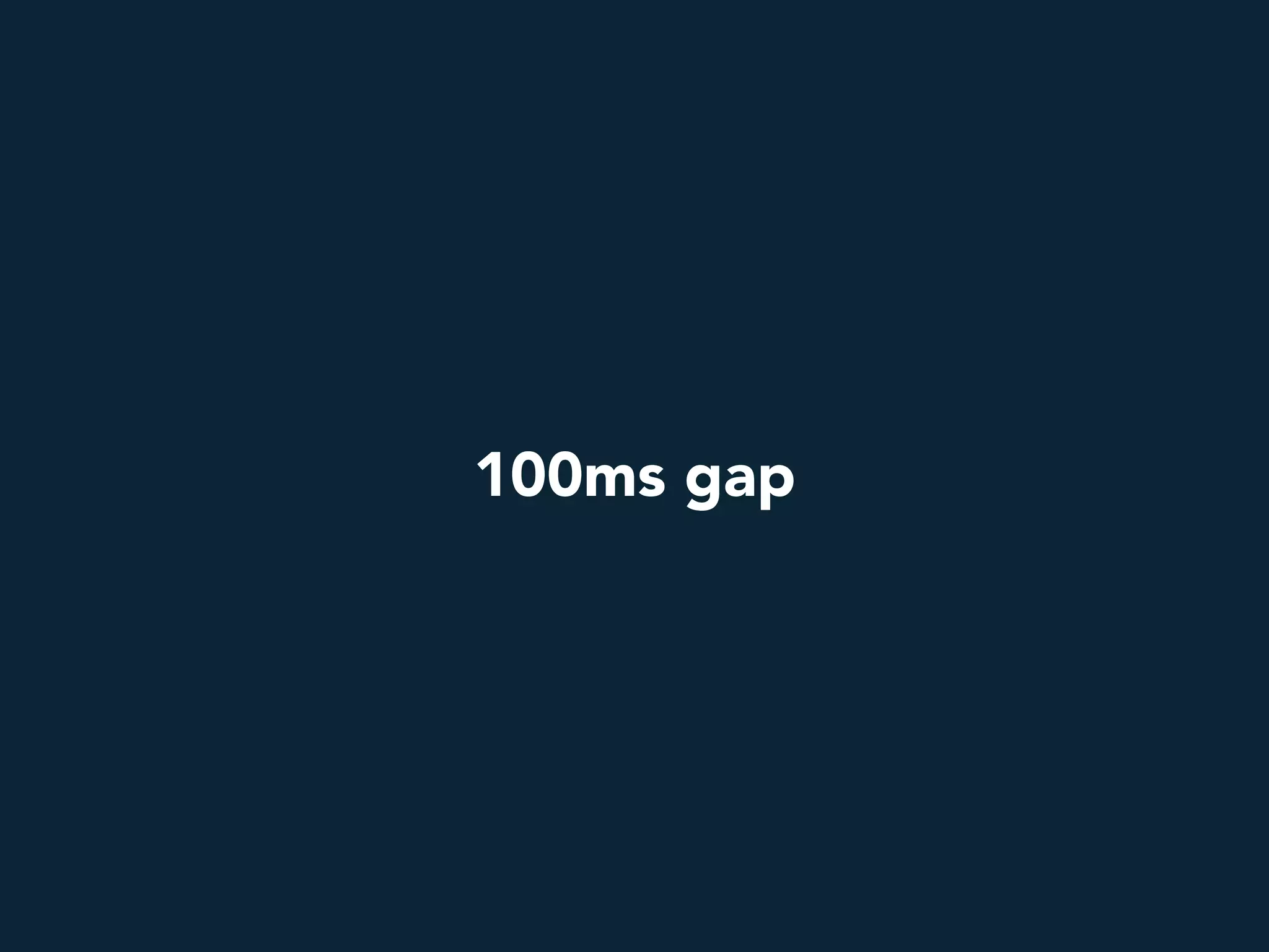 100ms gap
 