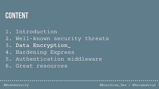 Node.js Authentication & Data Security | PDF
