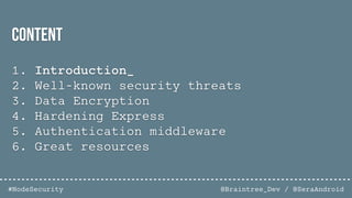 Node.js Authentication & Data Security | PDF