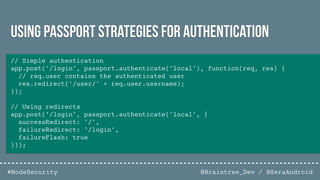 Node.js Authentication & Data Security | PDF
