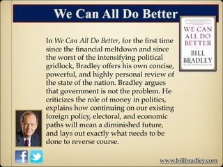 We Can All Do Better
In We Can All Do Better, for the ﬁrst time
since the ﬁnancial meltdown and since
the worst of the int...