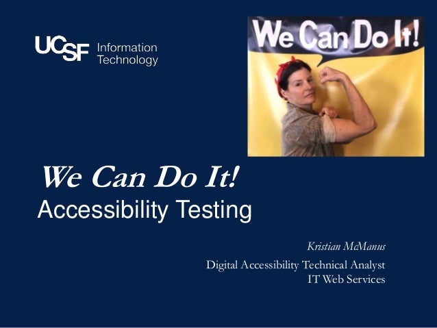 We Can Do It Accessibility Testing