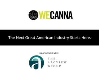 The Next Great American Industry Starts Here.
In partnership with:
 