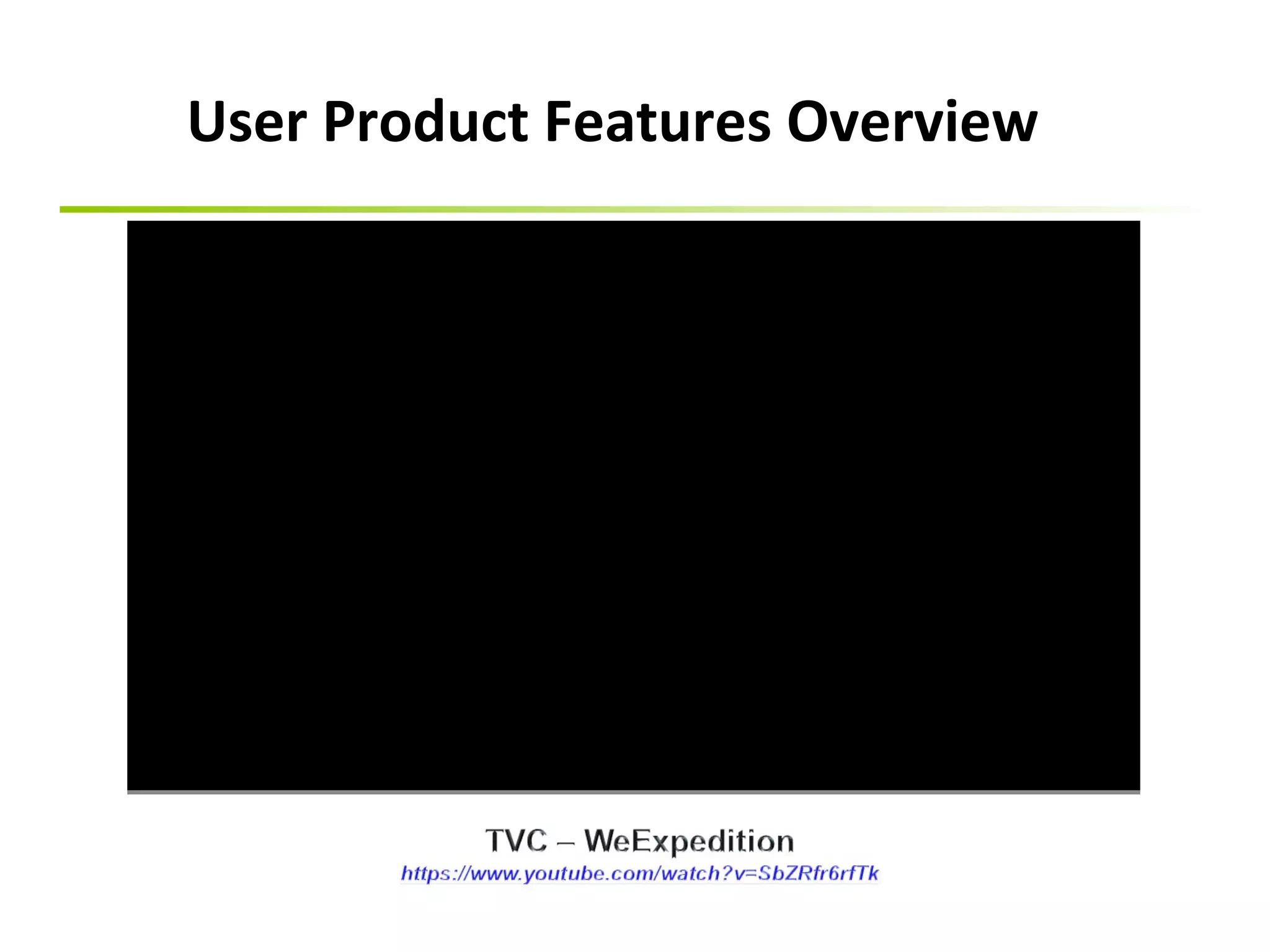 10/20/14 
User Product Features Overview 
 
