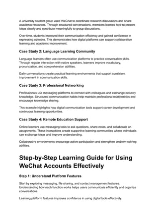 Comprehensive Guide to Safe and Effective WeChat Use in 2026 | PDF