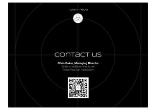 “push” advertising
Early in 2015 WeChat launched is “push”
advertising offering to brands with a select few,
high-proﬁle companies, including BMW, Coca
Cola and .....
The ads were sent to targeted audience
segments through its “moments” function,
directly into audiences’ social stream (much
like paid ads on Facebook).
06
 