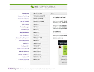WeChat_API_Intro_v3.grafﬂe | Modiﬁed: Thu Apr 02 2015 | Page 12/21
!
 
