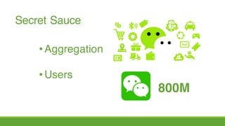 Secret Sauce
800M
•Aggregation
•Users
 