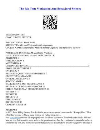 Wechsler Intelligence Research Paper | PDF