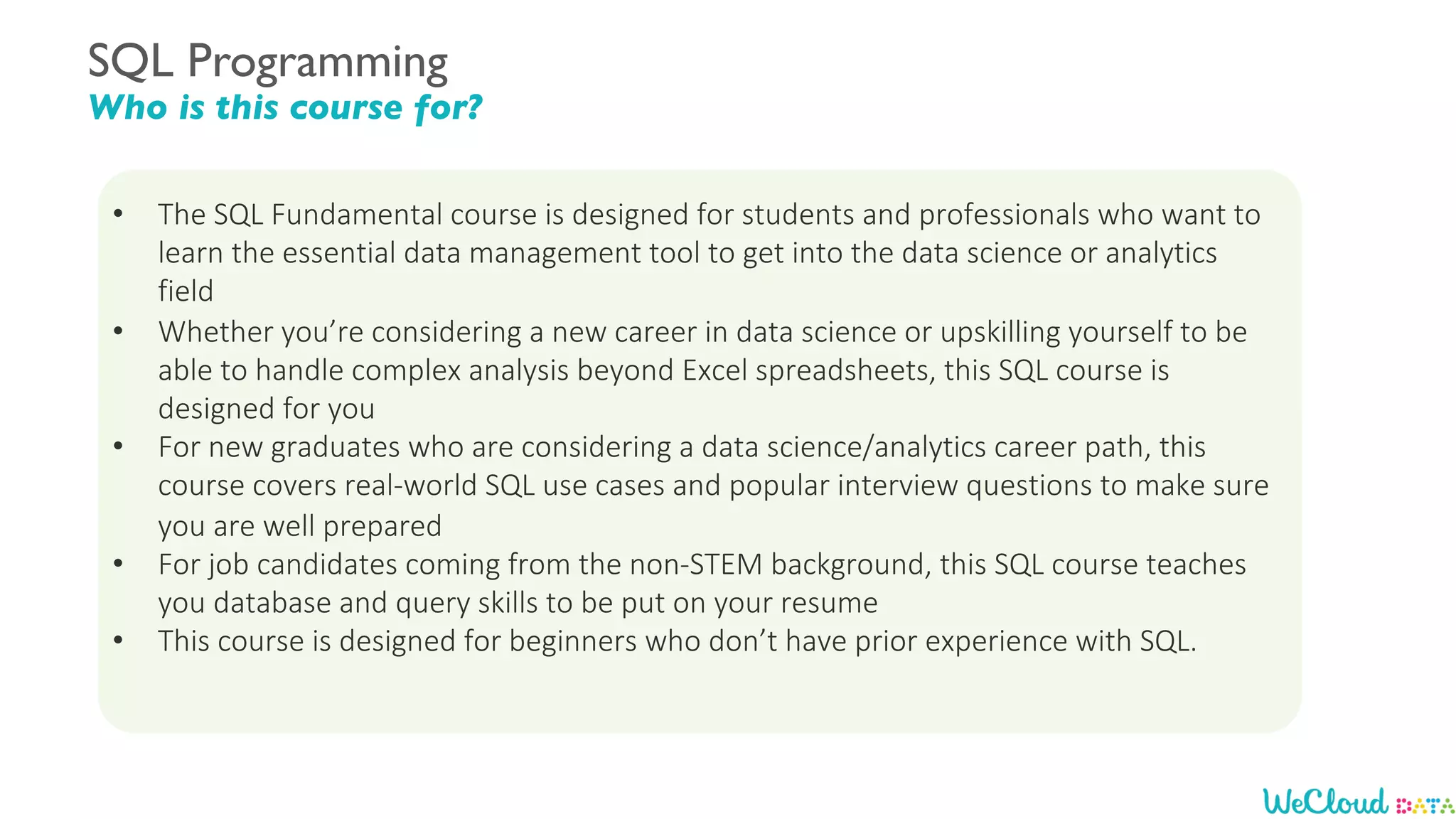SQL for Data Science | PDF
