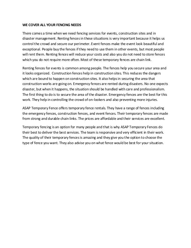 We cover all your fencing needs