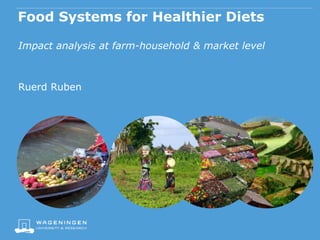 Food Systems for Healthier Diets
Impact analysis at farm-household & market level
Ruerd Ruben
 