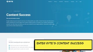 Enter ryte’s content success
 
