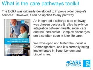 The CfWI Care Pathways Toolkit | PPTX