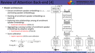 Enroller Matrix Spoofing-aware Attention Back-end with Multiple Enrollment and Novel ...