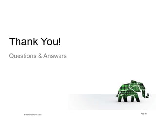 © Hortonworks Inc. 2015
Thank You!
Questions & Answers
Page 36
 