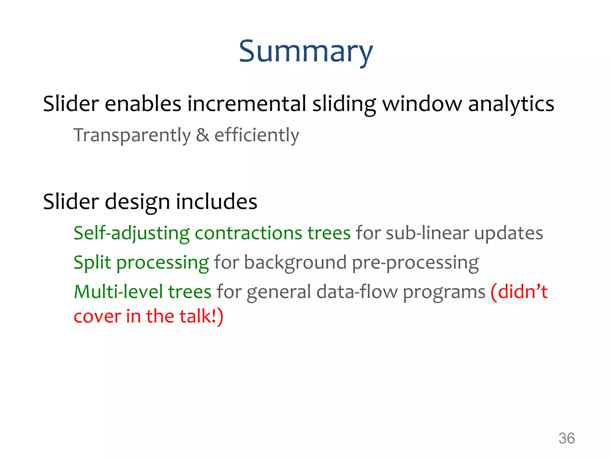 Sliding Window Aggregation General Incremental Sliding-Window Aggregation – UPAPGU