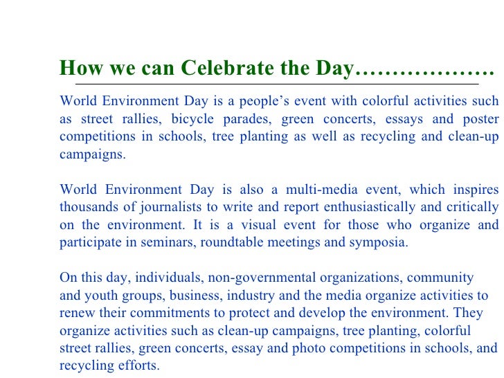 Essay on green environment