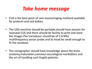 CRANIAL ULTRASONOGRAPHY IN NEWBORN | PPTX