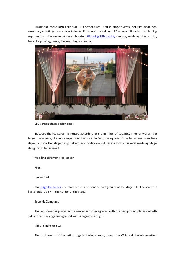 Wedding Led Display