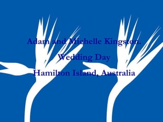 Adam and Michelle Kingston. Wedding Day Hamilton Island, Australia 