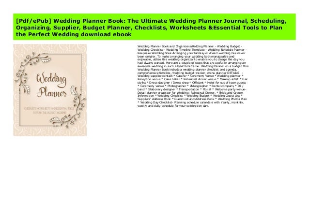 Ultimate Free Printable Wedding Planning Checklist Binder Template