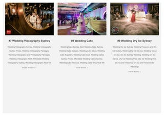 #7 Wedding Videography Sydney
Wedding Videography Sydney, Wedding Videography
Sydney Prices, Wedding Videography Packages,...