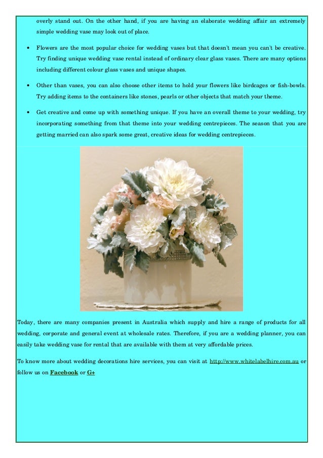 Get The Best Wedding Vase Rentals For Your Special Day