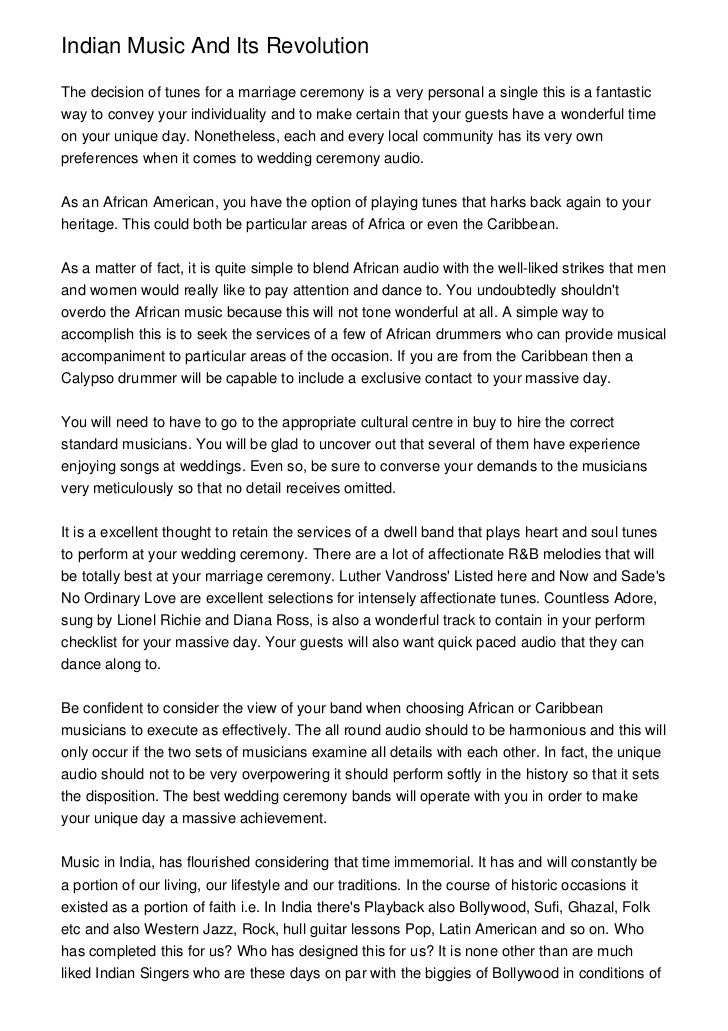 Indian Music And Its Revolution