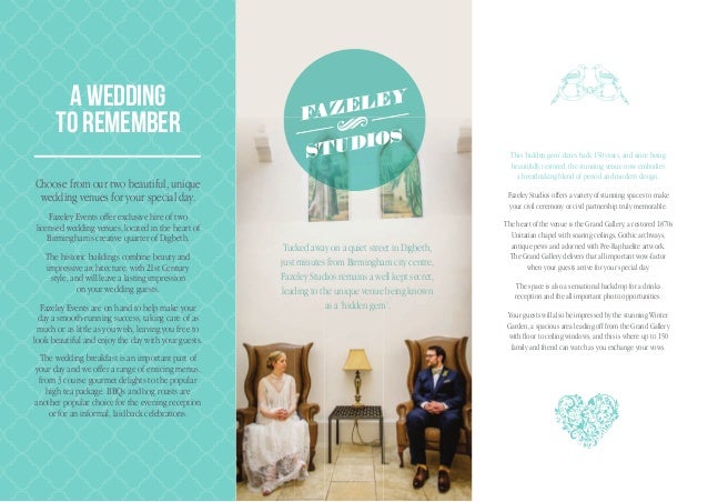 wedding brochure fazeley events wedding brouchure