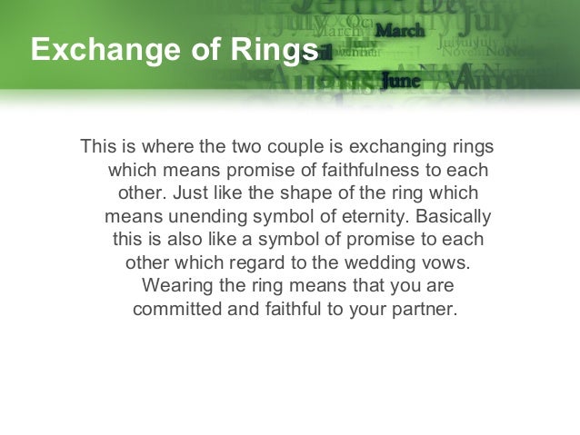 ring exchange ceremony script