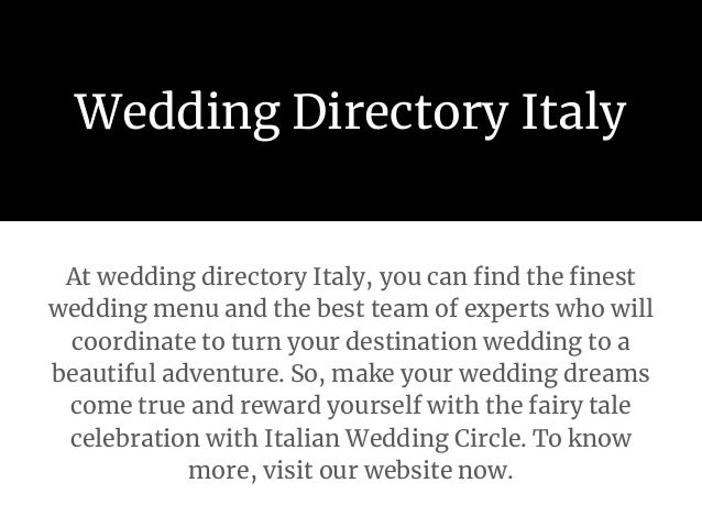 Wedding Directory Italy