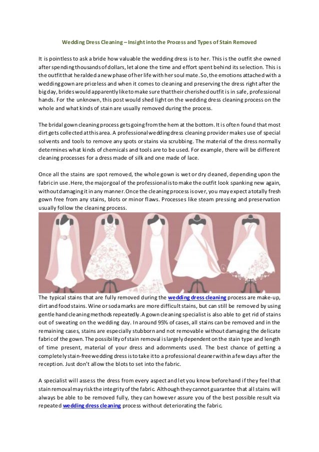 Wedding Dress Cleaning Insight Into The Process And Types Of Stain