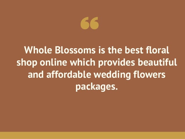 Wedding Flower Packages For Your Wedding