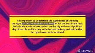 It is important to understand the significance of choosing the right
wedding hair and makeup NY for the best bridal look. ...