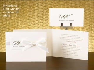 Invitations – First Choice – colour off white 