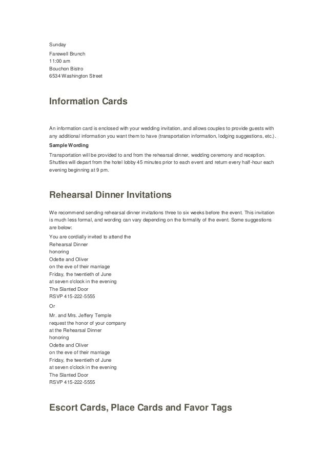 Wedding Invitation Wording