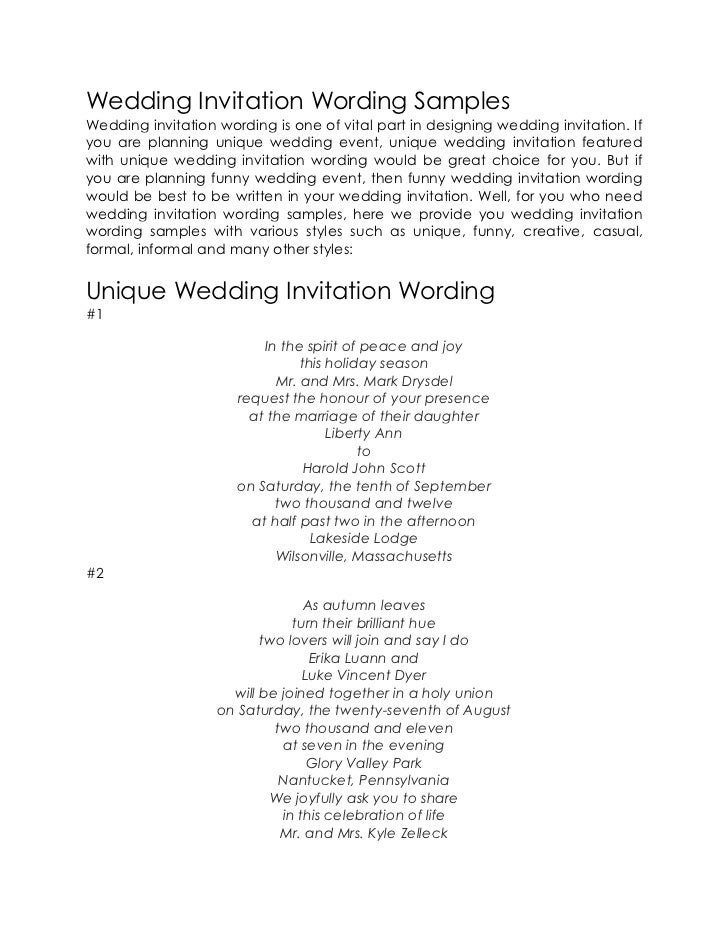 Destination Wedding Invitation Wording | Wedding ...
