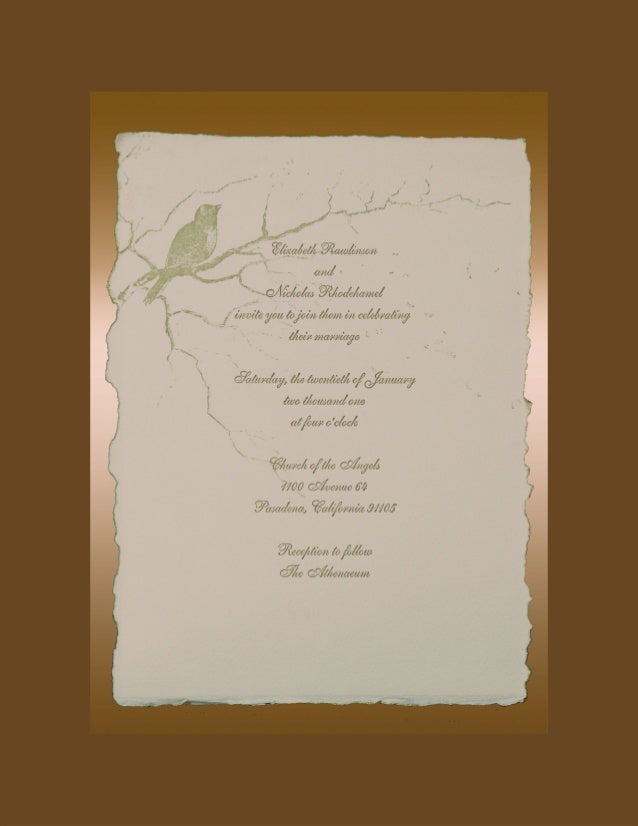 Letterpress Wedding Invitation Custom Deckle And Hand Tipping