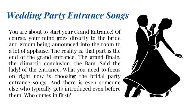 Wedding Party Entrance Songs That Rock