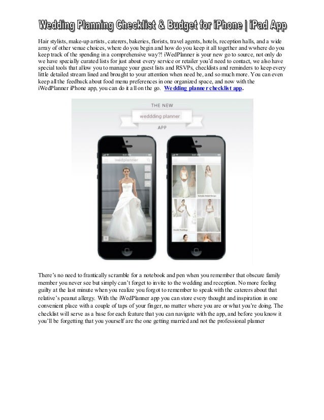 Wedding Planner Check List App