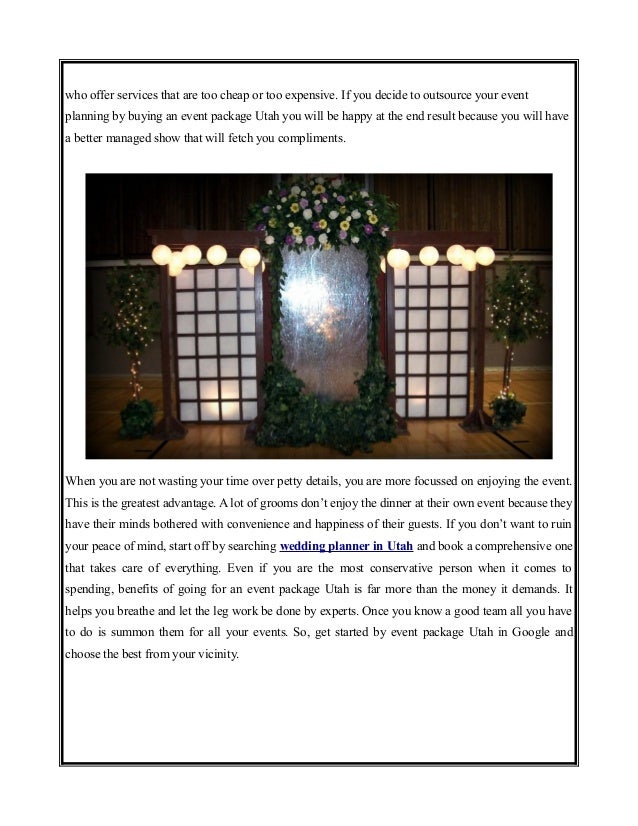 Wedding planner in utah