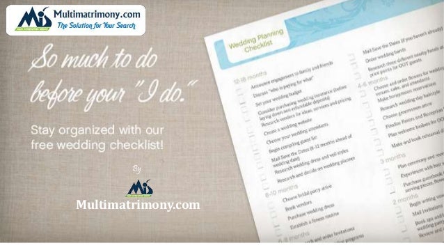 wedding check list