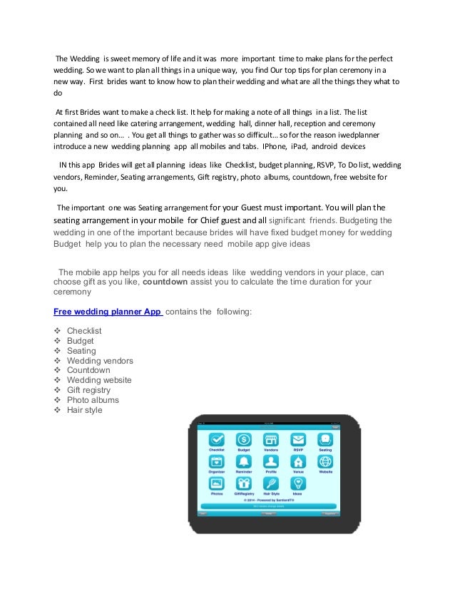 Top And Free Wedding Planning Ipad App Iphone Wedding Apps