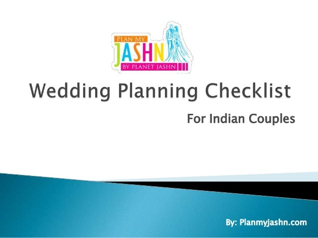 Wedding Planning Checklist For Indian Couples