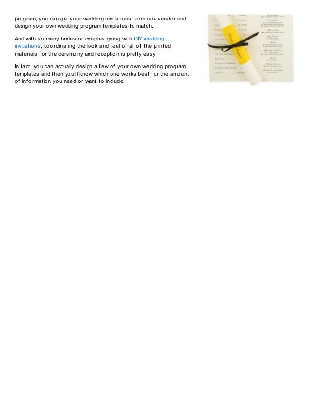 make a wedding program online