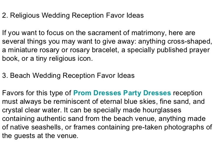 Wedding Reception 5 Favor Ideas To Wow Your Guests
